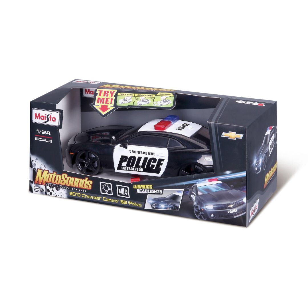 10-81236 Bburago Maisto - Chevrolet Camaro SS Police 2010 1:24 radiocommandée