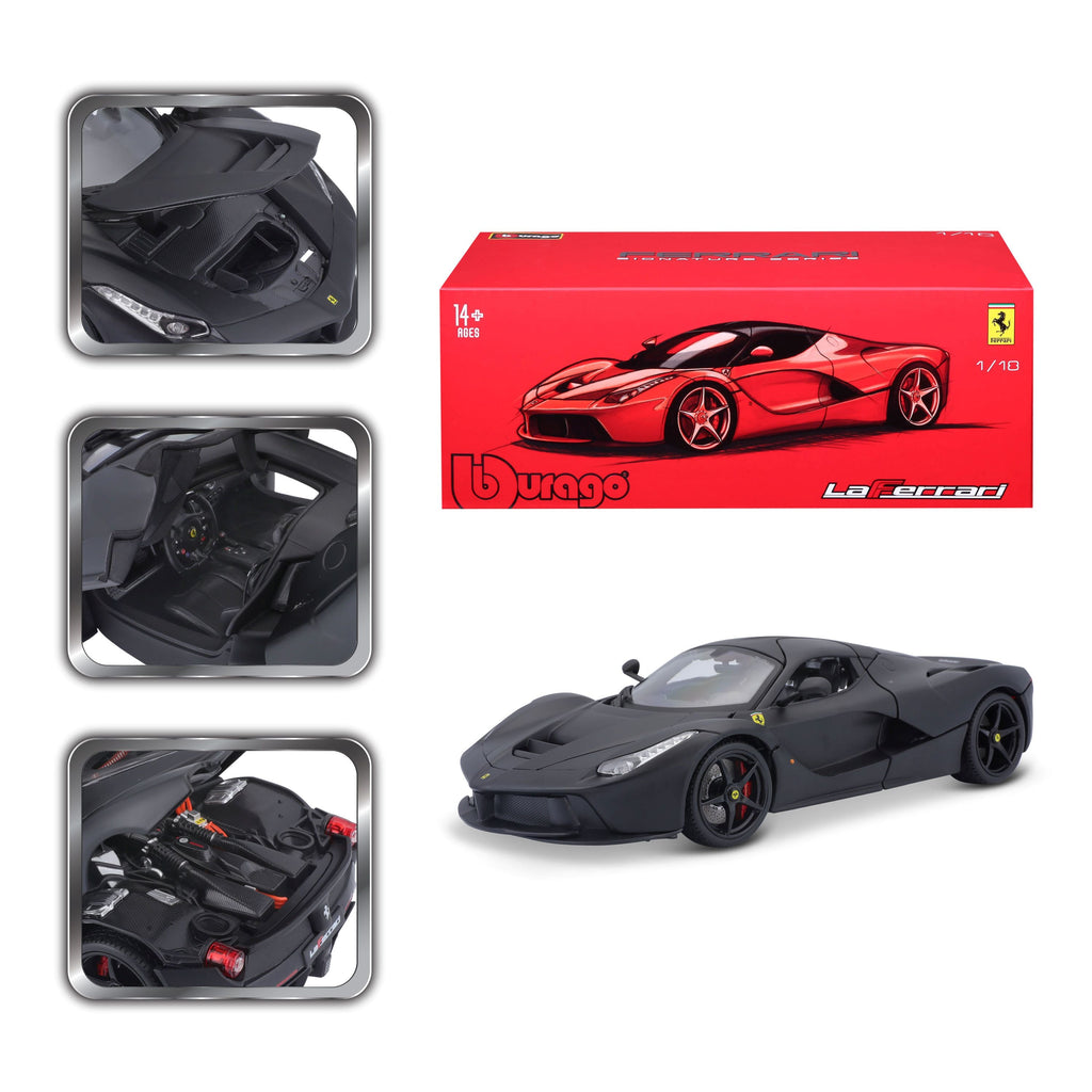 18-16901 Bburago Ferrari Signature - Ferrari LaFerrari, noire - Échelle 1:18