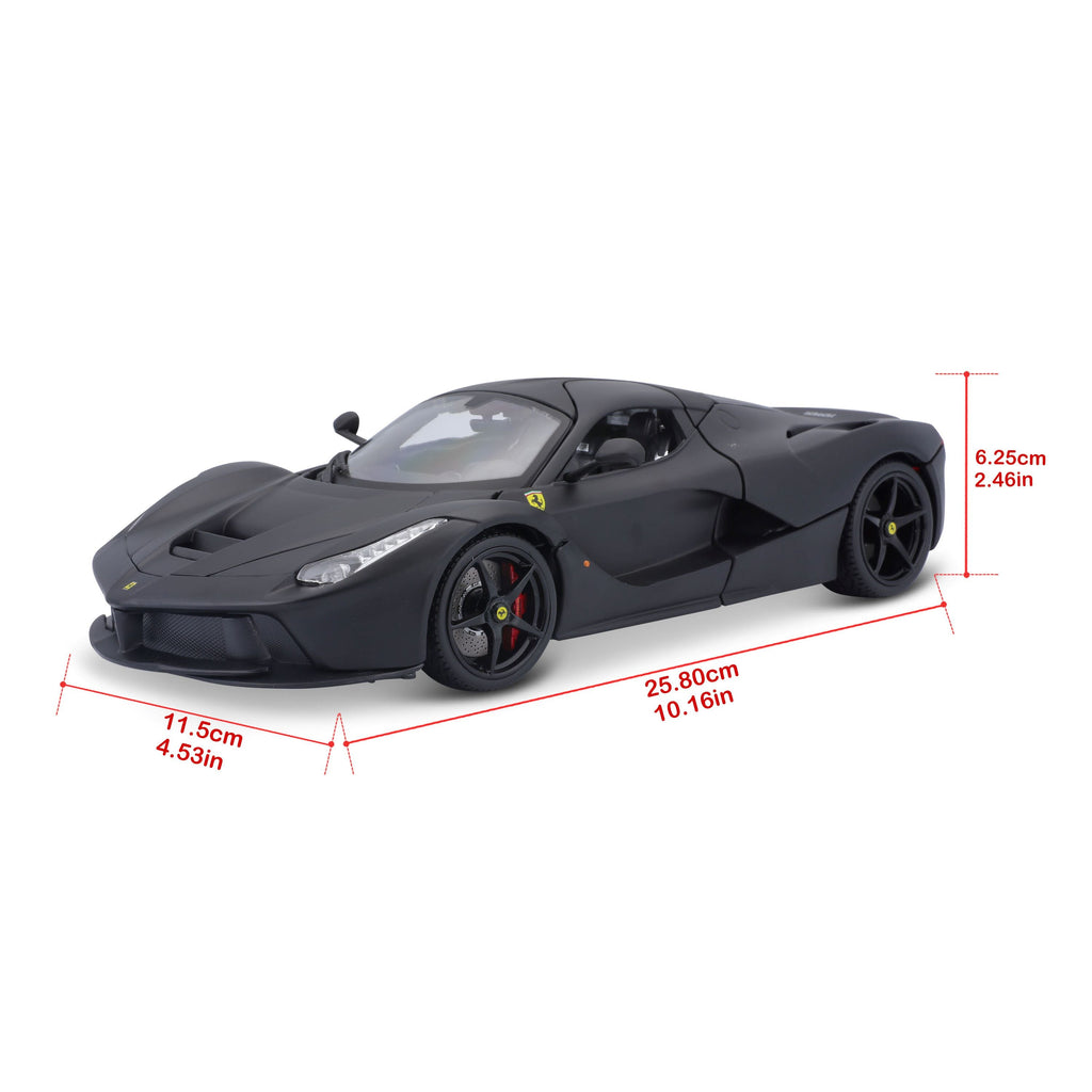 18-16901 Bburago Ferrari Signature - Ferrari LaFerrari, noire - Échelle 1:18