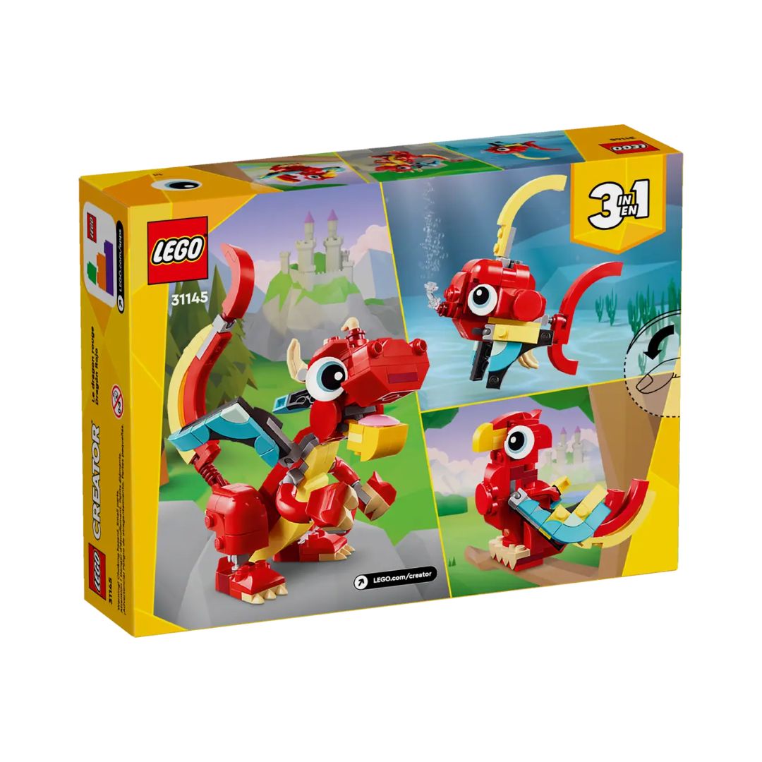 31145 LEGO Creator 3en1 - Dragon rouge