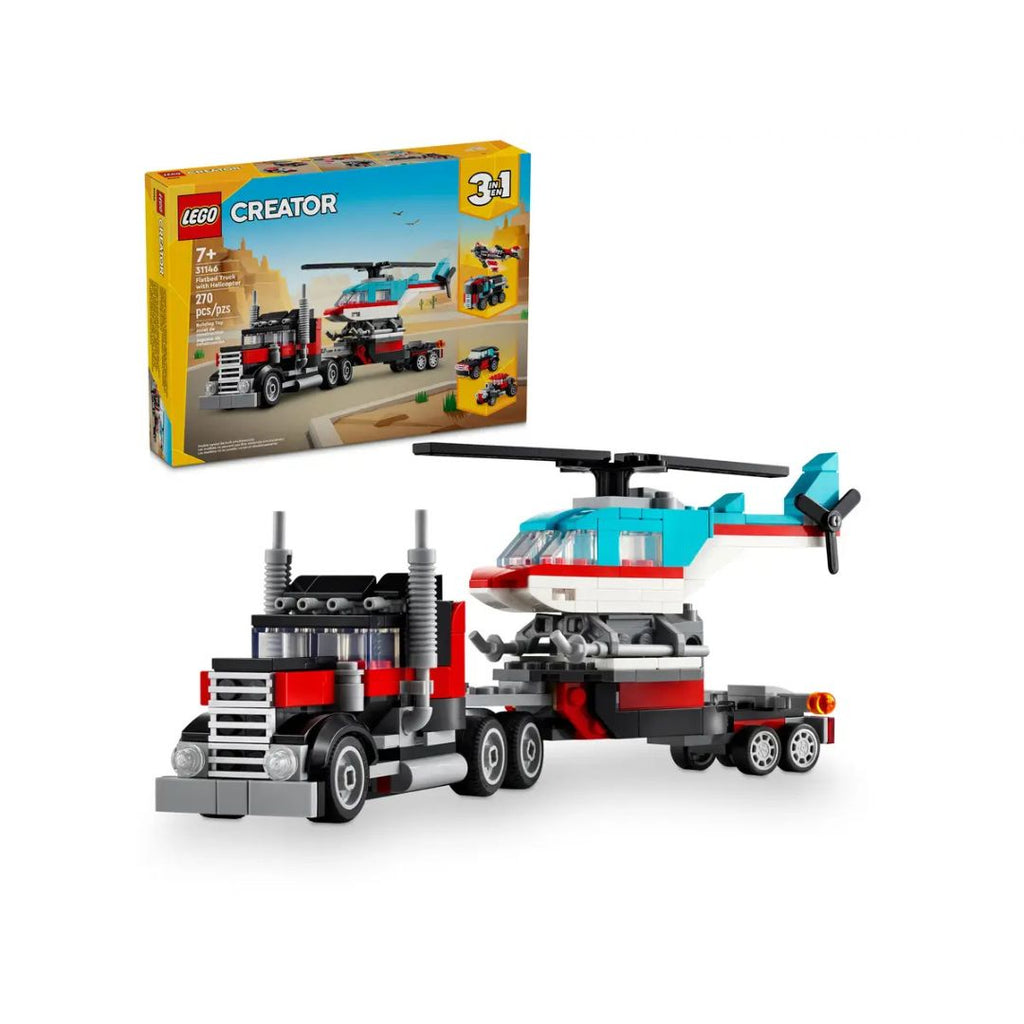 31146 LEGO Creator 3en1 - Autocar avec hélicoptère