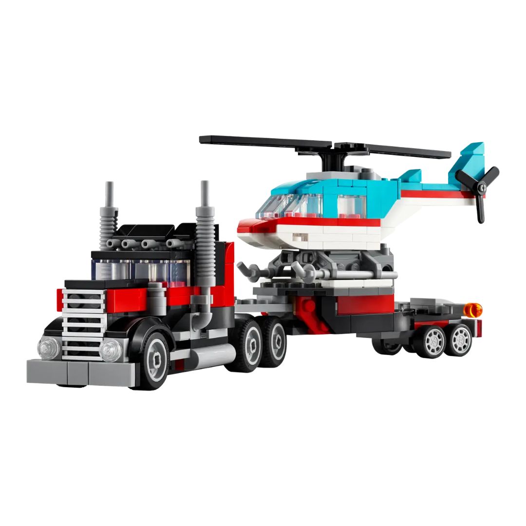31146 LEGO Creator 3en1 - Autocar avec hélicoptère