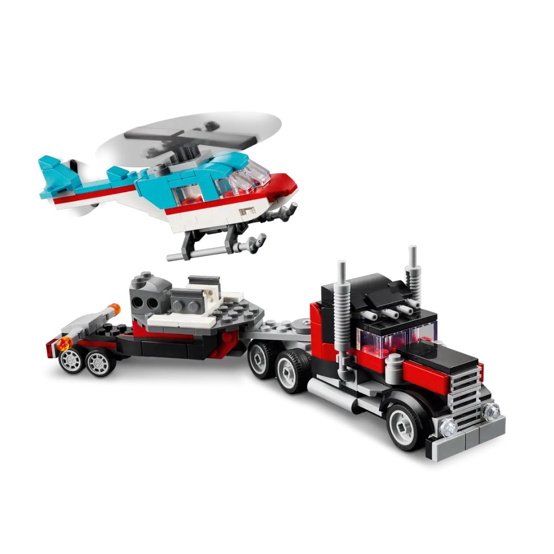 31146 LEGO Creator 3en1 - Autocar avec hélicoptère