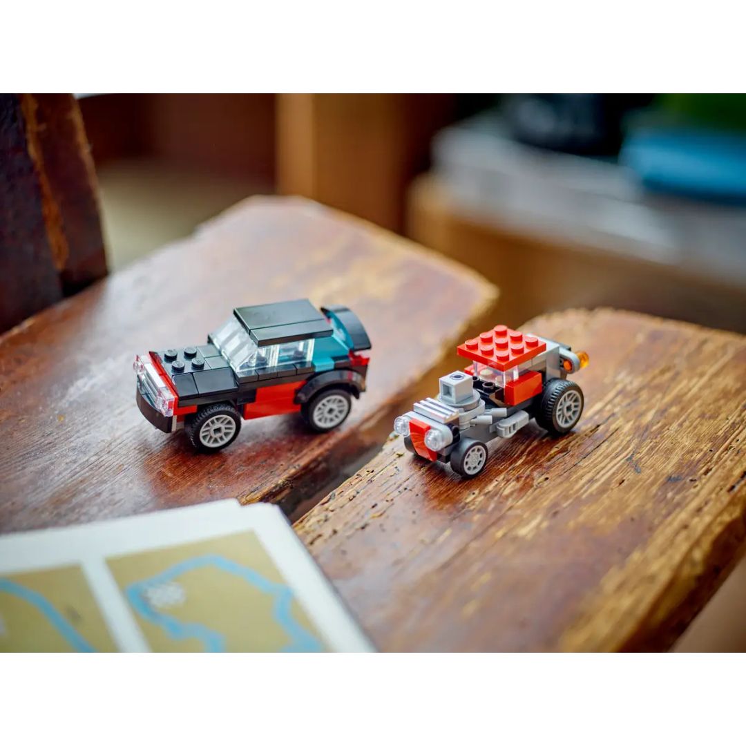 31146 LEGO Creator 3en1 - Autocar avec hélicoptère