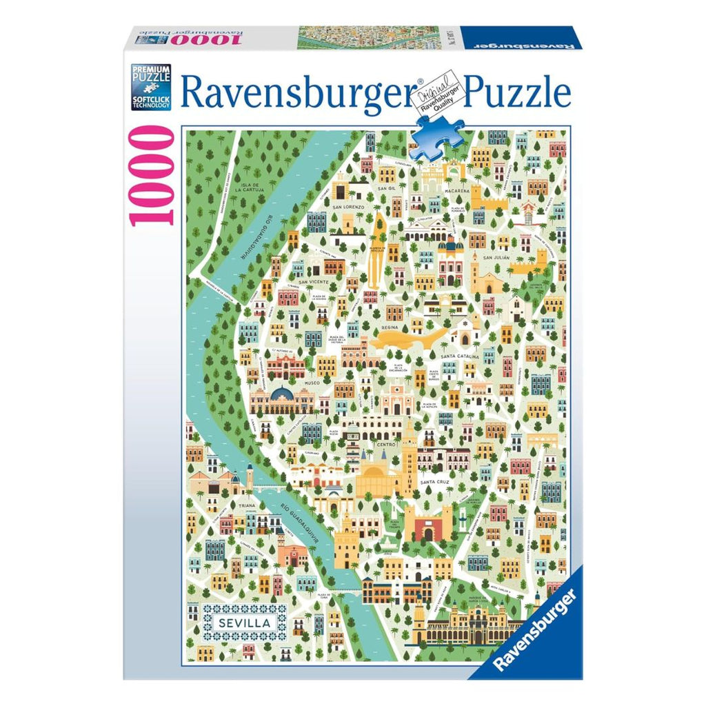 17607 Ravensburger - Carte de Séville - Puzzle 1000 pièces