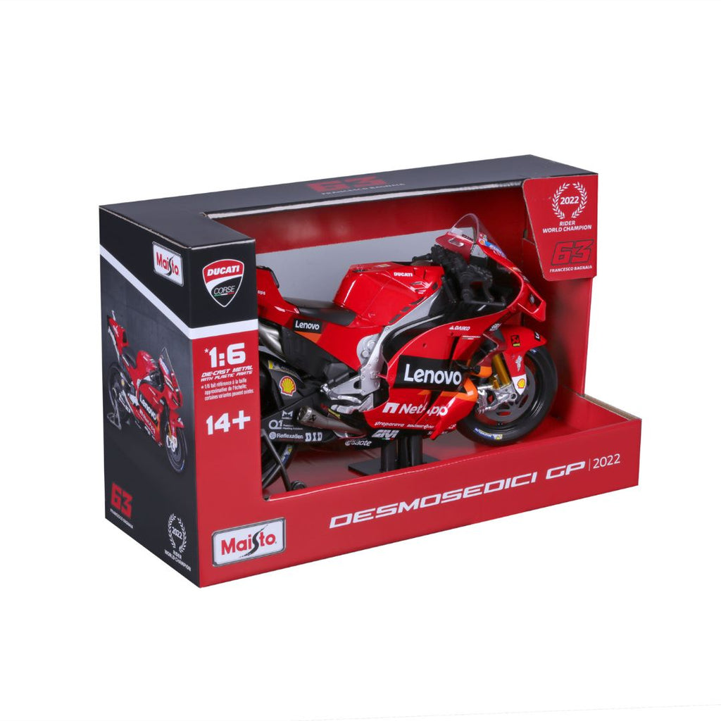 32229 Bburago Maisto - Ducati Desmosedici (GP 2022) #63 Bagnaia - 1:6
