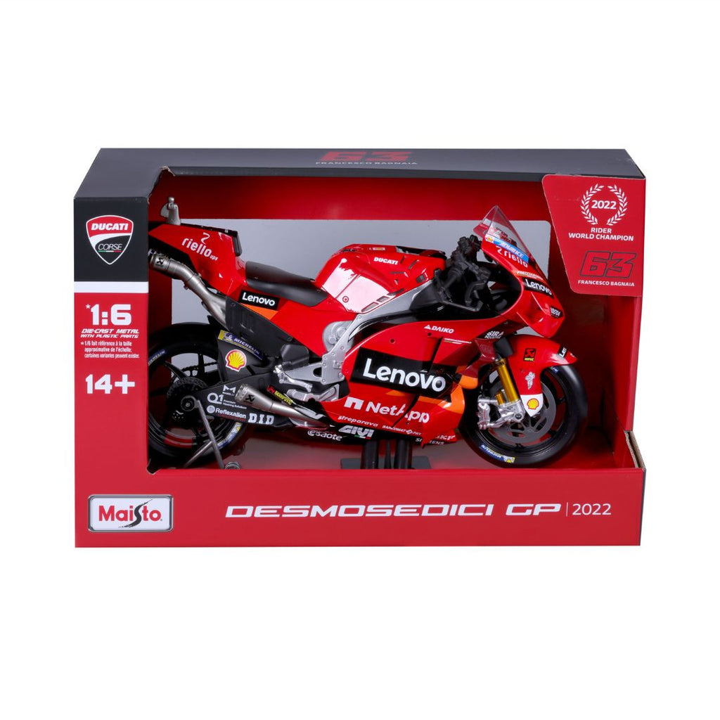 32229 Bburago Maisto - Ducati Desmosedici (GP 2022) #63 Bagnaia - 1:6