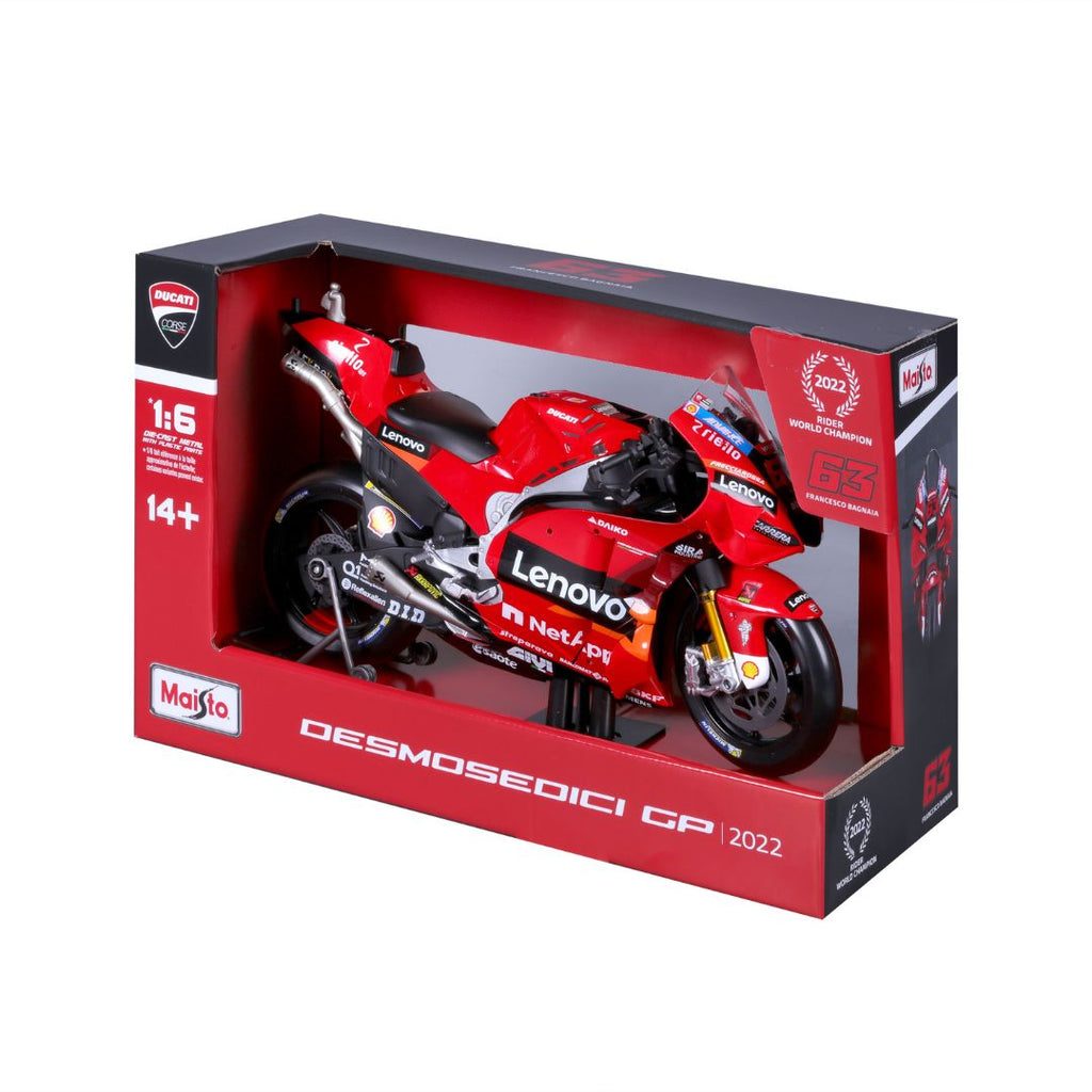 32229 Bburago Maisto - Ducati Desmosedici (GP 2022) #63 Bagnaia - 1:6
