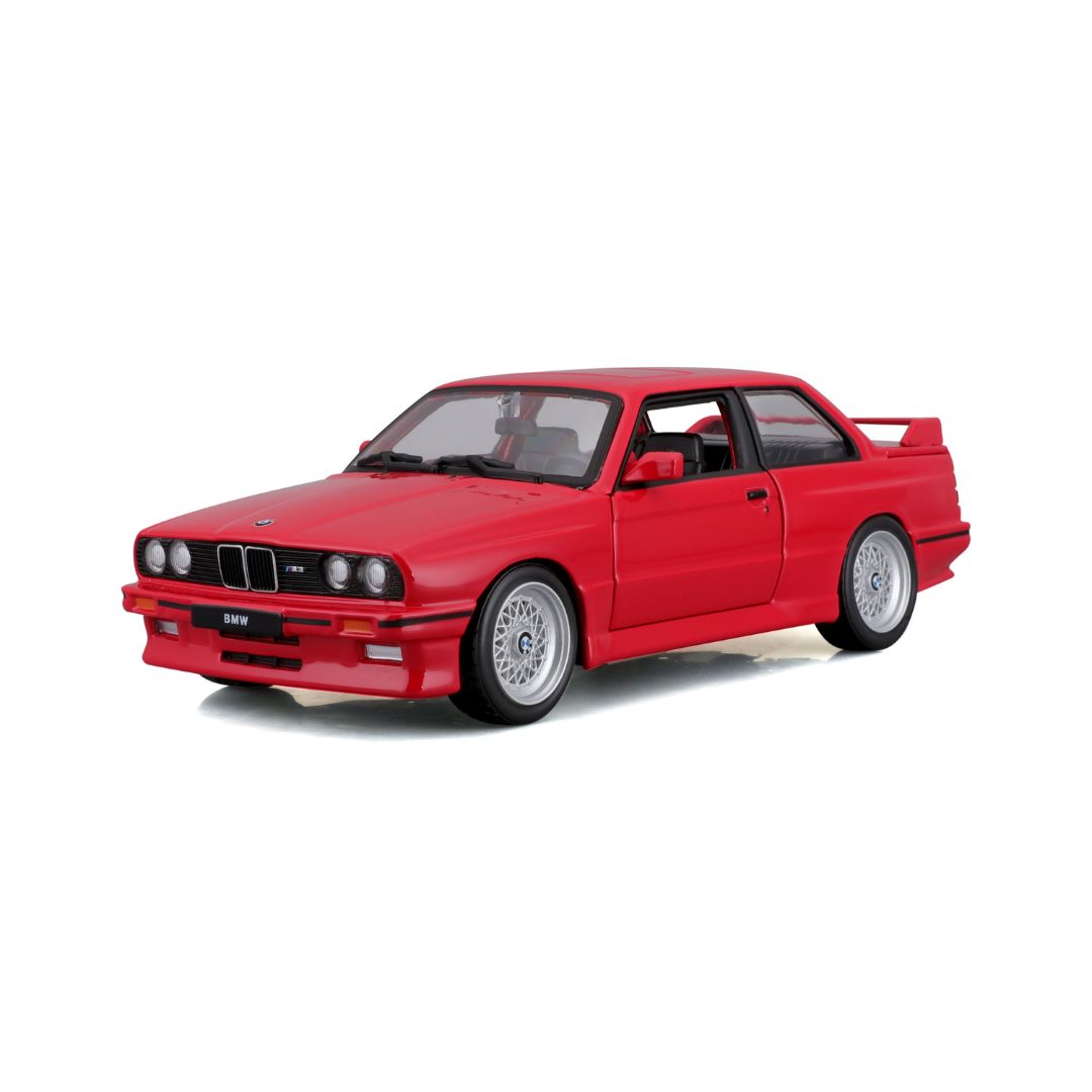 *18-21100 Bburago - BMW M3 e30 (1988), rouge - Échelle 1:24