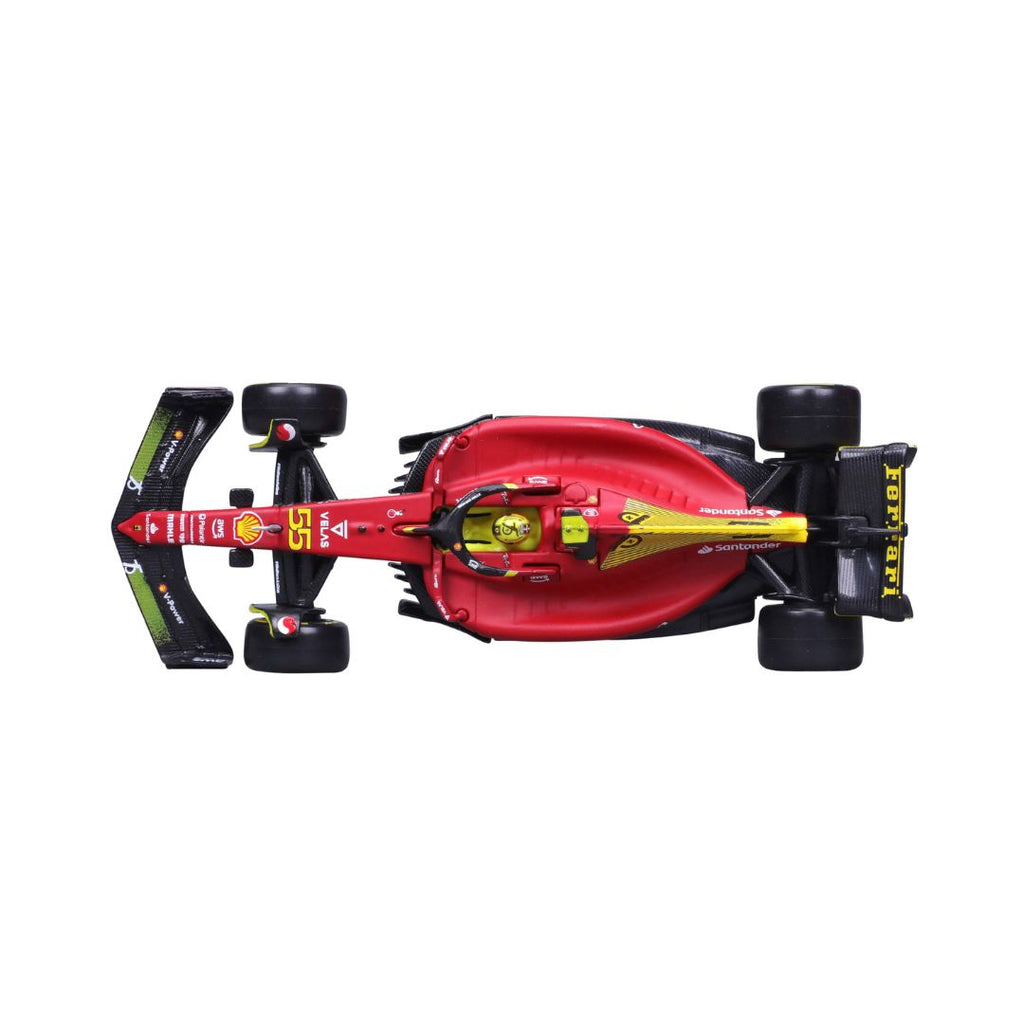 18-36831 Bburago - Ferrari F1- 75 (2022) #55 Sainz, avec casque - 1:43