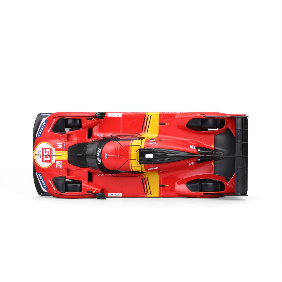18-26309 Bburago Racing Ferrari 2023 Le Mans Hypercar 499P #51 - Échelle 1:24