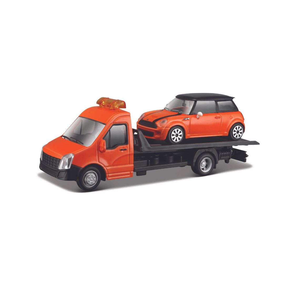 18-31405 Bburago Street Fire - Dépanneuse + Mini Cooper S