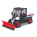 18-31805 Bburago Farmland - Chargeuse sur pneus Bobcat avec balayeuse à neige