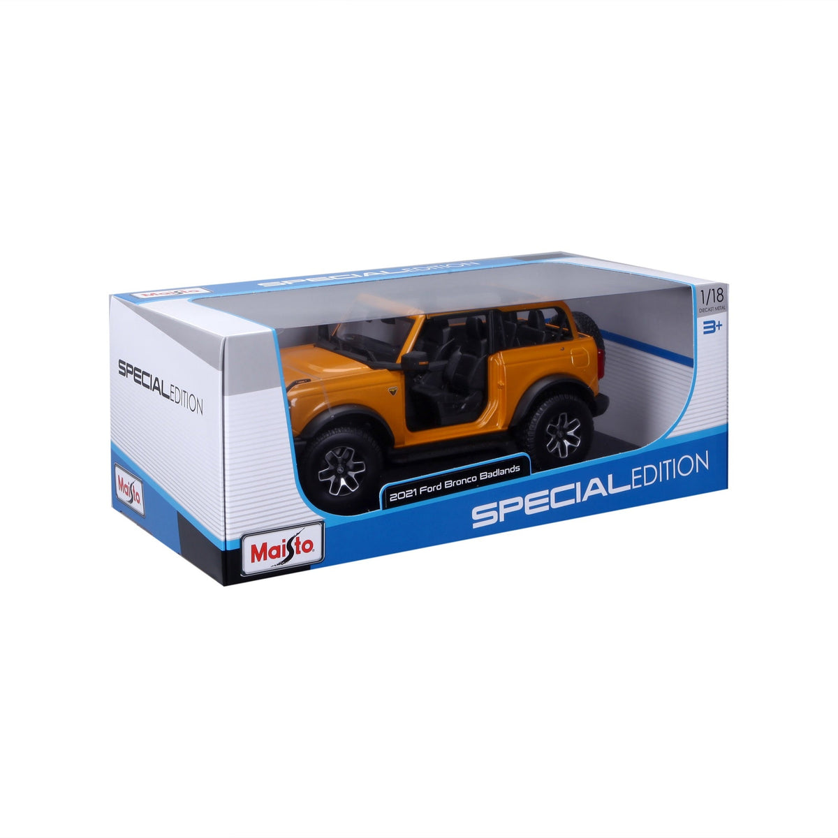 31457 Bburago Maisto - Ford Bronco Badlands 2021 (sans porte), orange