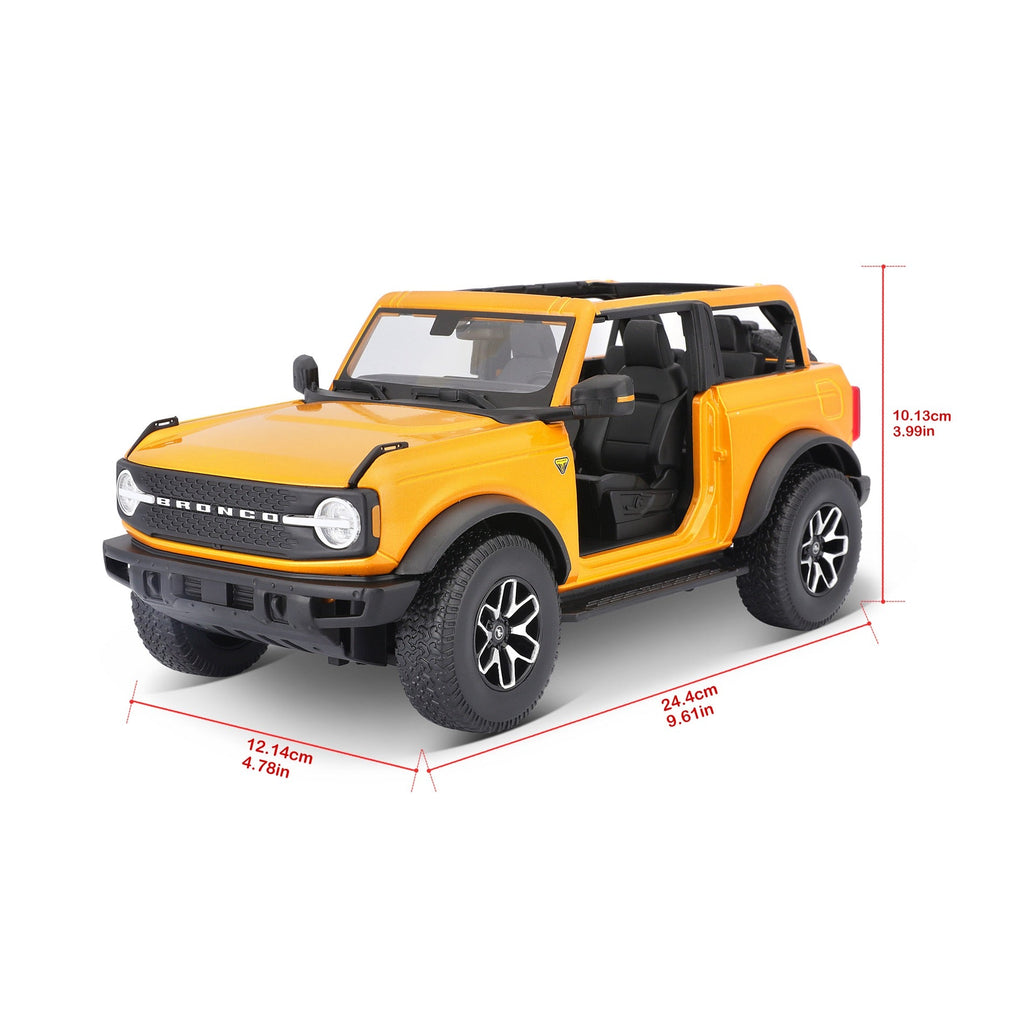 31457 Bburago Maisto - Ford Bronco Badlands 2021 (sans porte), orange