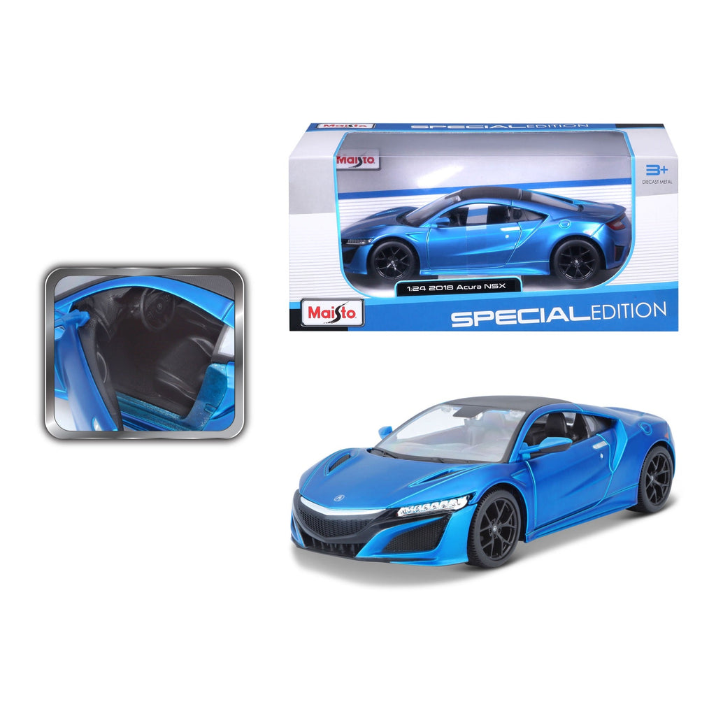 31234 BU -Bburago Maisto  1:24 - 2018 Acura NSX Bleu Mét.