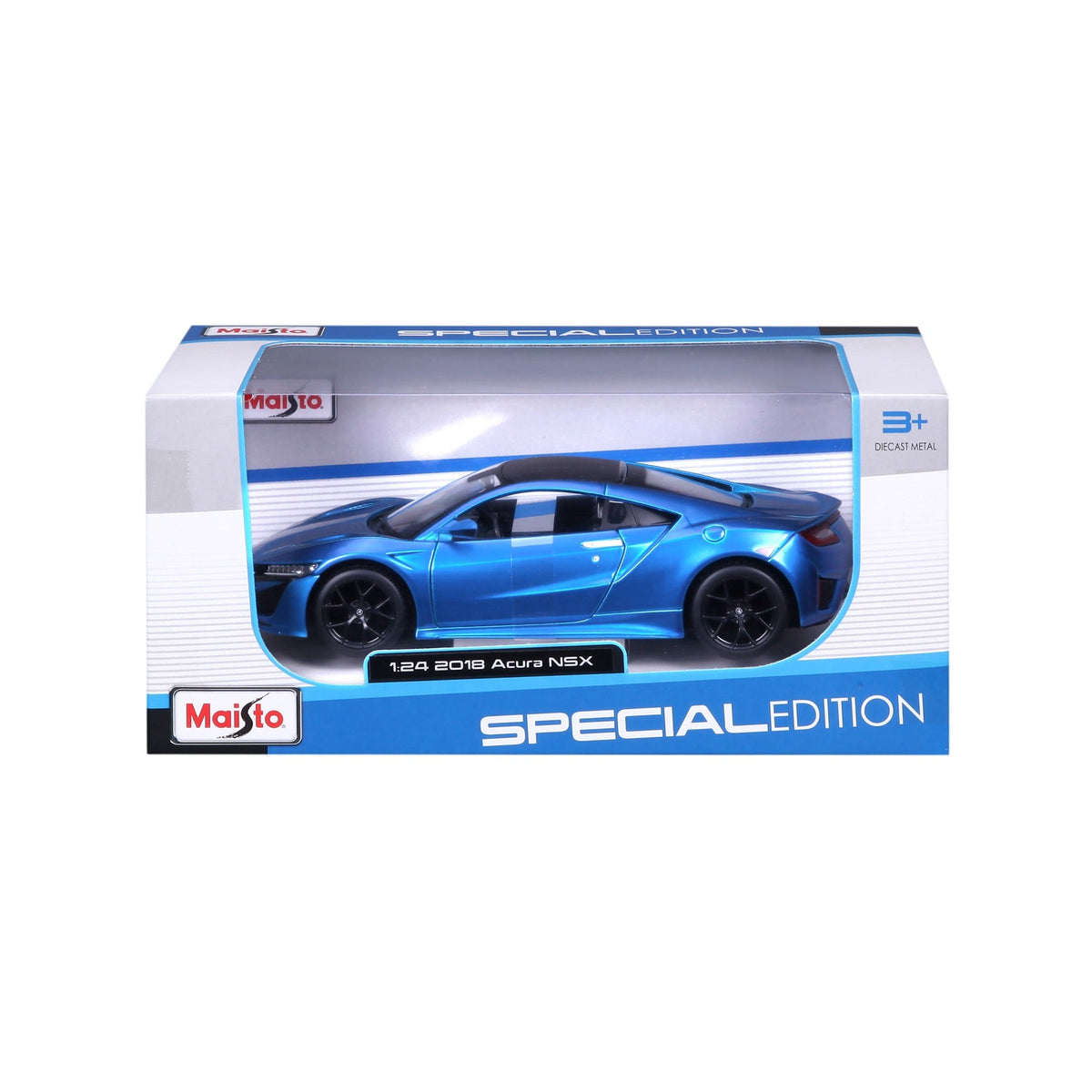 31234 BU -Bburago Maisto  1:24 - 2018 Acura NSX Bleu Mét.