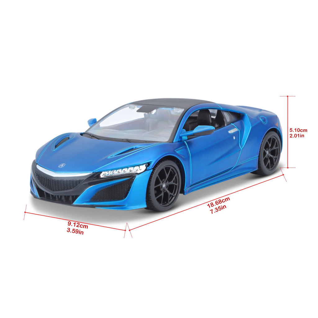 31234 BU -Bburago Maisto  1:24 - 2018 Acura NSX Bleu Mét.