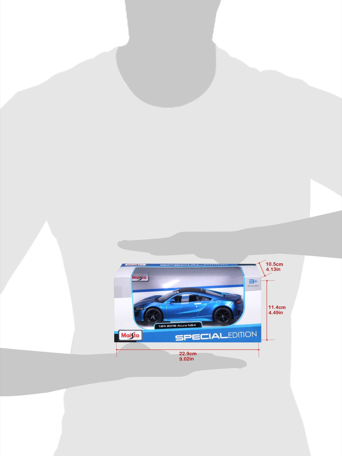 31234 BU -Bburago Maisto  1:24 - 2018 Acura NSX Bleu Mét.