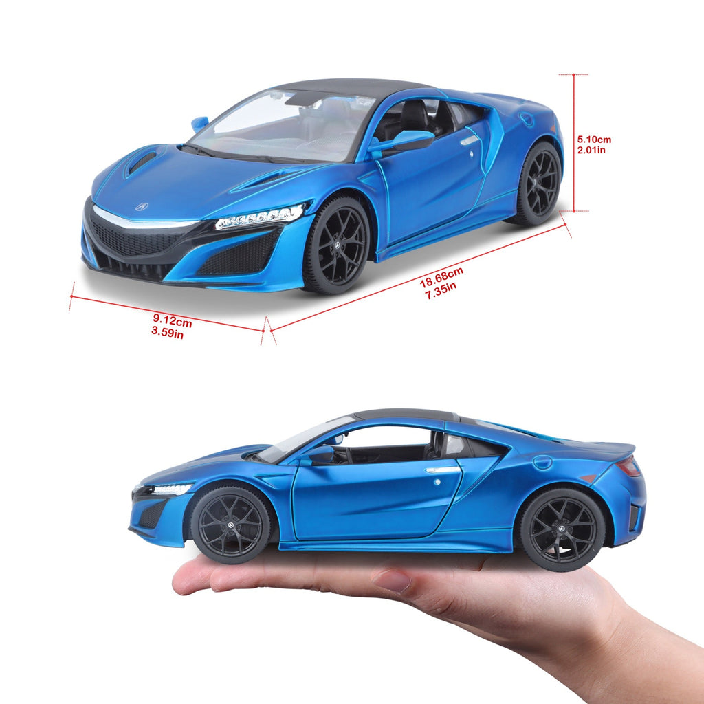 31234 BU -Bburago Maisto  1:24 - 2018 Acura NSX Bleu Mét.