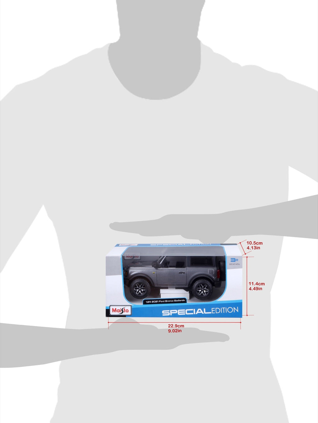10-31530 Bburago 1:24 2021 Ford Bronco (version 2 portes) gris noir