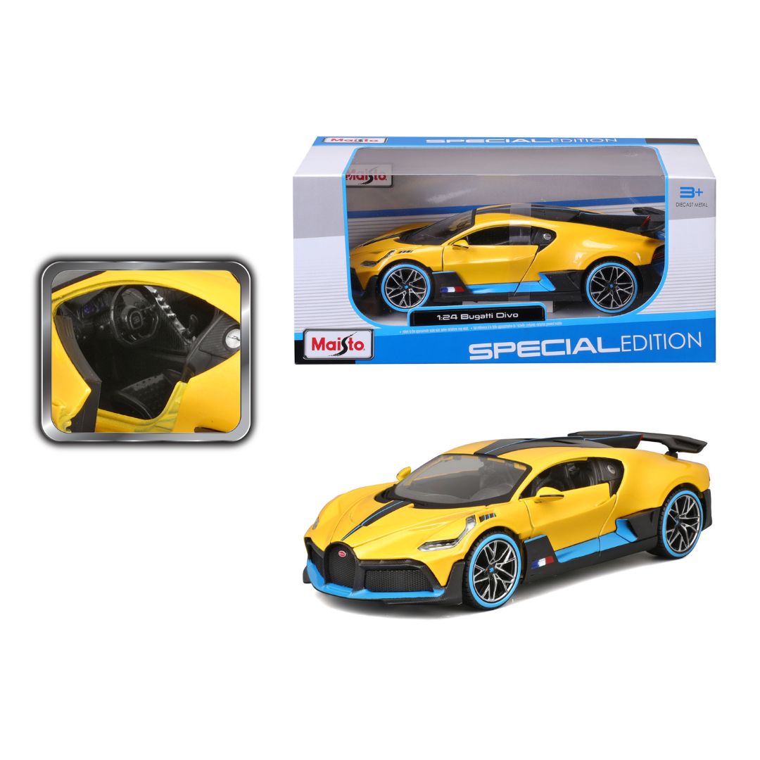 31526 Bburago Maisto - Bugatti Divo, jaune - Échelle 1:24