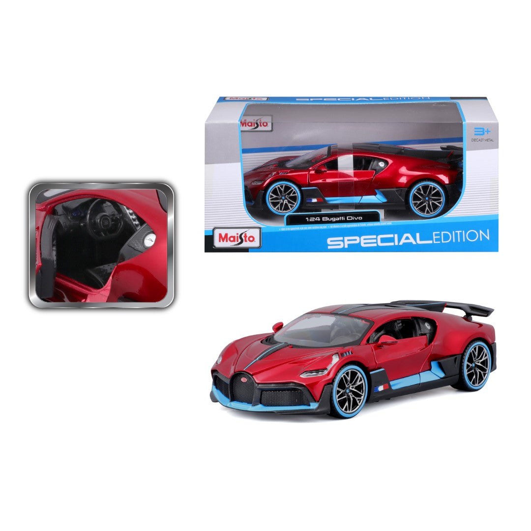 31526 Bburago Maisto - Bugatti Divo, rouge - Échelle 1:24