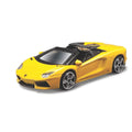18-30249 Bburago Incendie de rue - Lamborghini Aventador Roadster, jaune - 1:43