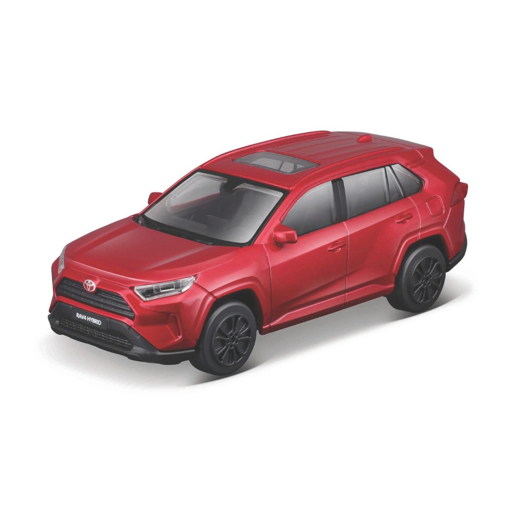 18-30466 Bburago Incendie de rue - Toyota RAV4 Hybride (2022), rouge - 1:43