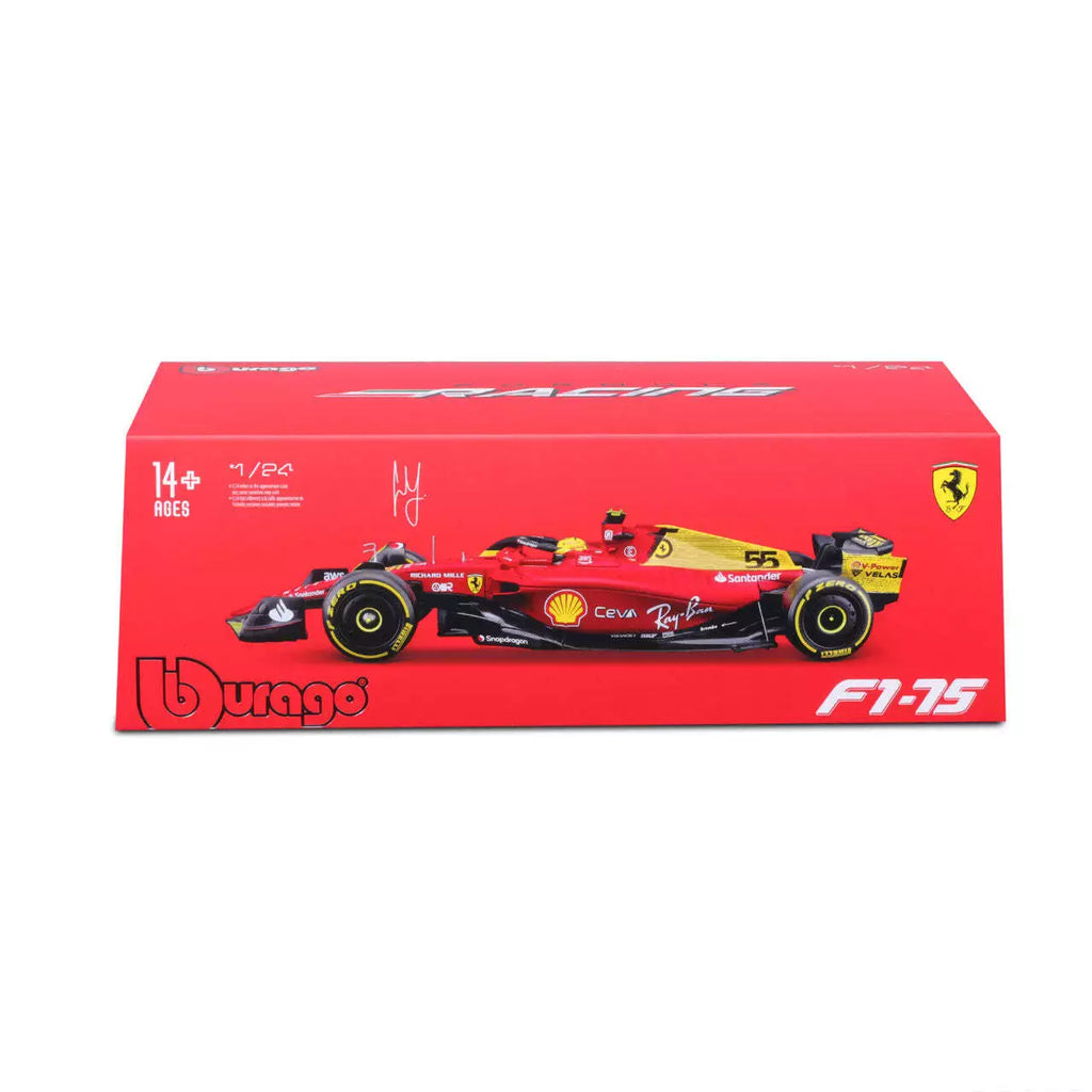 18-26806 Bburago - Ferrari F1-75 (2022) - #55 Sainz - Échelle 1:24
