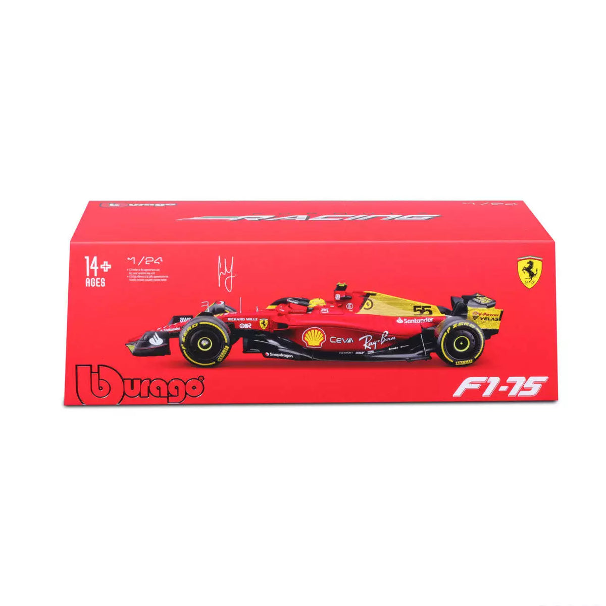 18-26806 Bburago - Ferrari F1-75 (2022) - #55 Sainz - Échelle 1:24