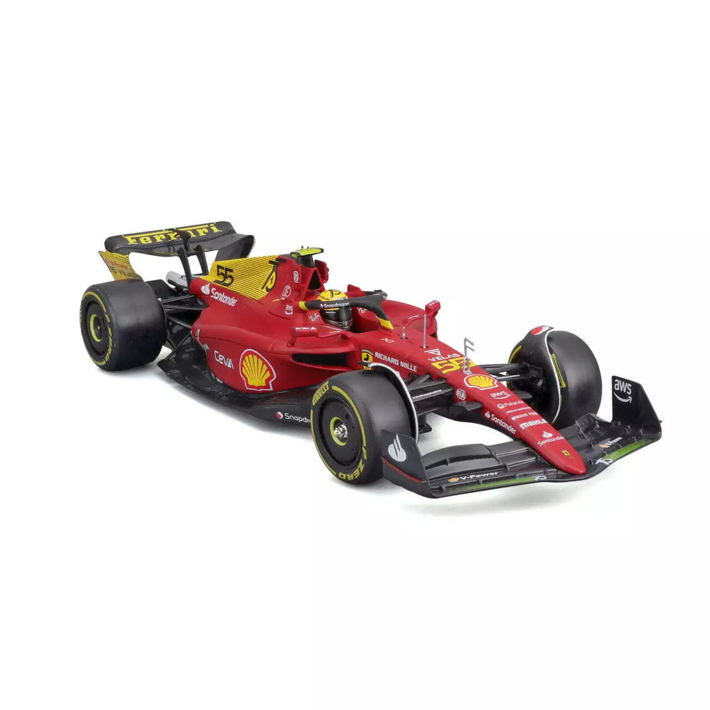 18-26806 Bburago - Ferrari F1-75 (2022) - #55 Sainz - Échelle 1:24