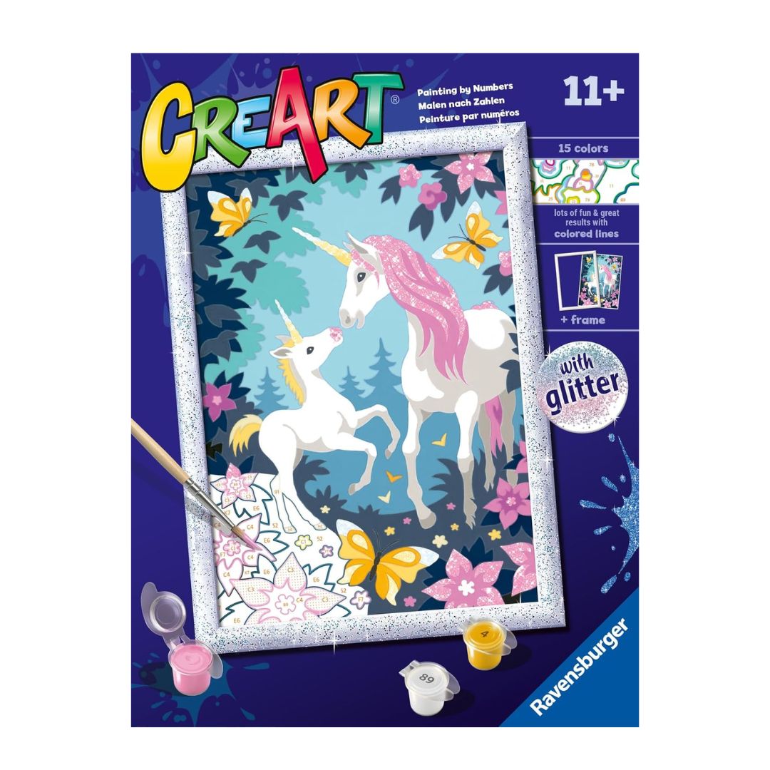 23944 Ravensburger : CreArt - Licornes pailletées - Série D Classique