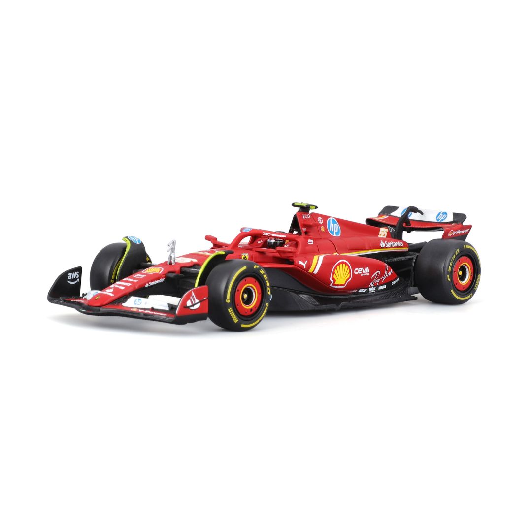 18-36843S Bburago Ferrari F1 SF-24 #55 Sainz avec casque 1:43