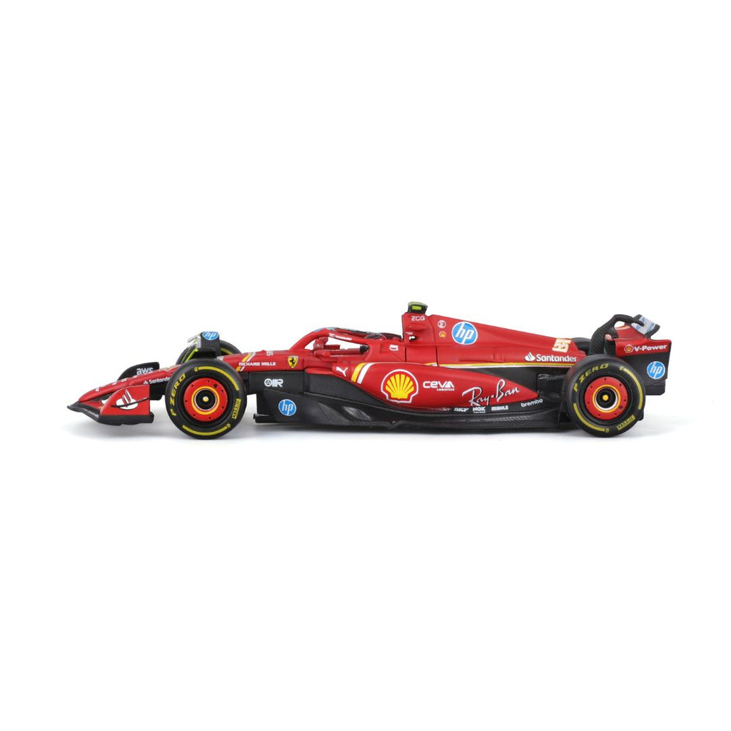 18-36843S Bburago Ferrari F1 SF-24 #55 Sainz avec casque 1:43