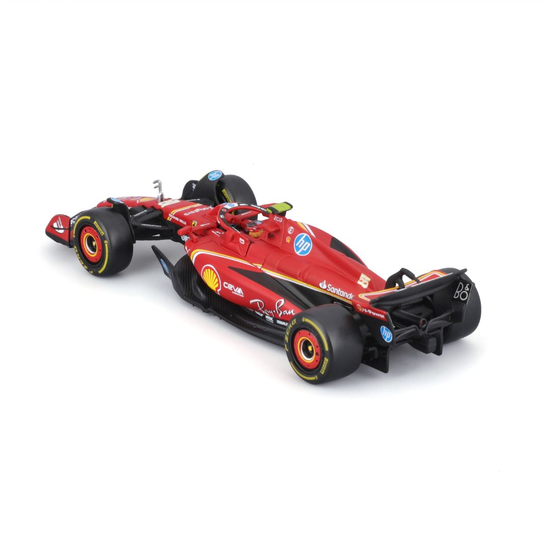 18-36843S Bburago Ferrari F1 SF-24 #55 Sainz avec casque 1:43