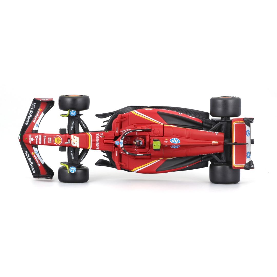 18-36843S Bburago Ferrari F1 SF-24 #55 Sainz avec casque 1:43