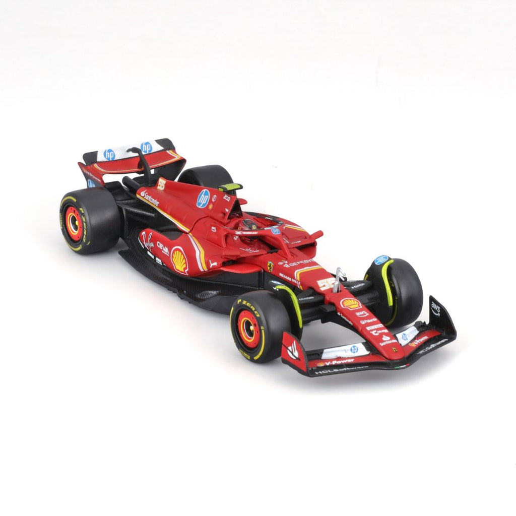 18-36843S Bburago Ferrari F1 SF-24 #55 Sainz avec casque 1:43