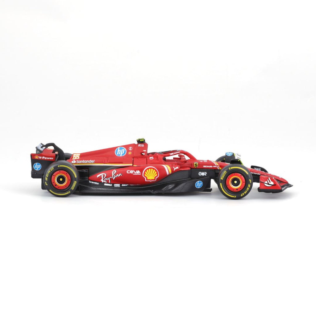 18-36843S Bburago Ferrari F1 SF-24 #55 Sainz avec casque 1:43