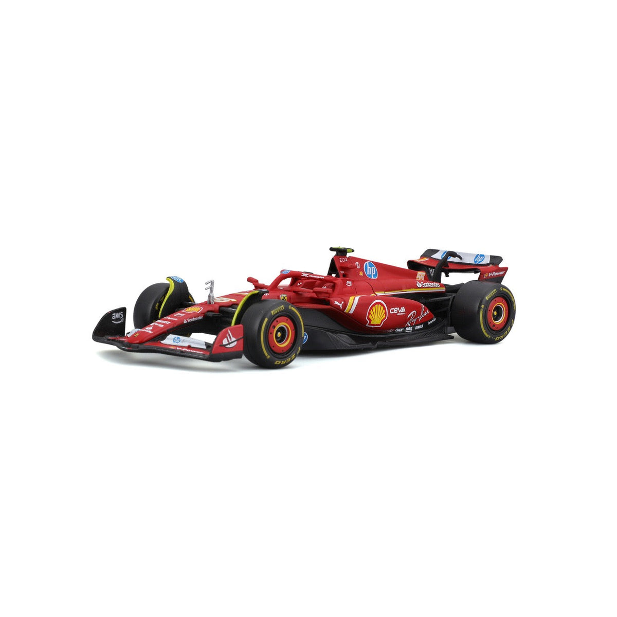 18-36844S Bburago Formule Racing F1 Ferrari SF-24 n°55 Sainz - 1:43