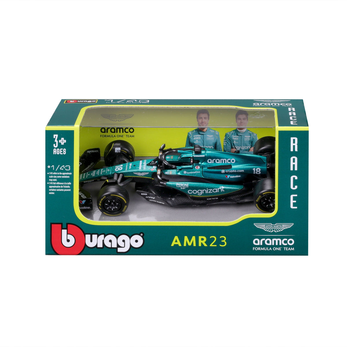 18-38190S Bburago Course F1 Aston Martin AMR23 #18 Stroll 1:43