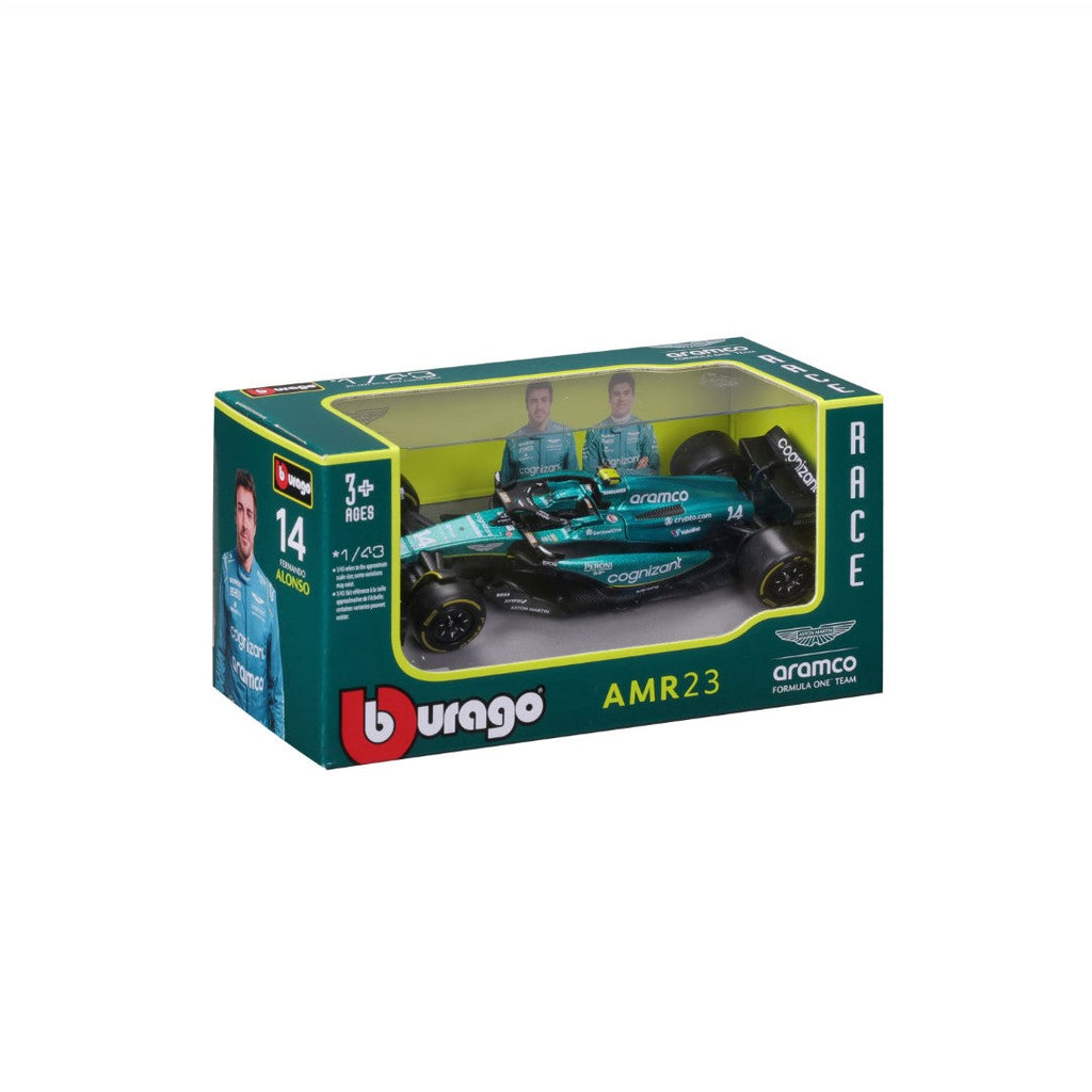 18-38190A Bburago Course -F1 Aston Martin AMR23 #14 Alonso - Échelle 1:43
