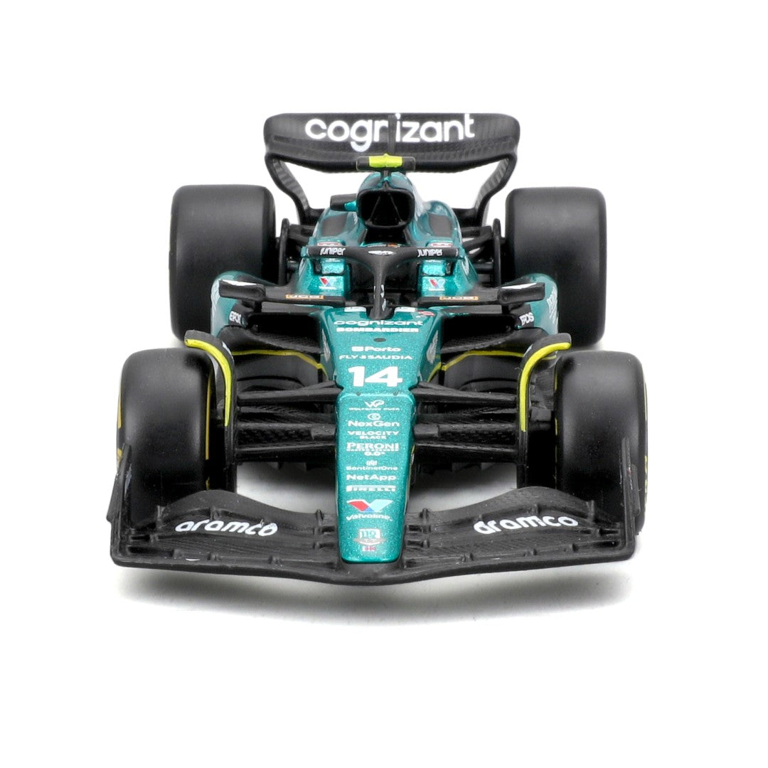 18-38190A Bburago Course -F1 Aston Martin AMR23 #14 Alonso - Échelle 1:43