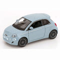 18-21110 Bburago - Fiat 500e (2023), celeste - Échelle 1:24