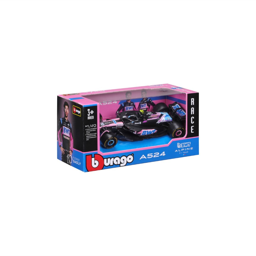 18-38219G Bburago Course F1 BWT Alpine A524 #10 (Gasly) - Échelle 1:43