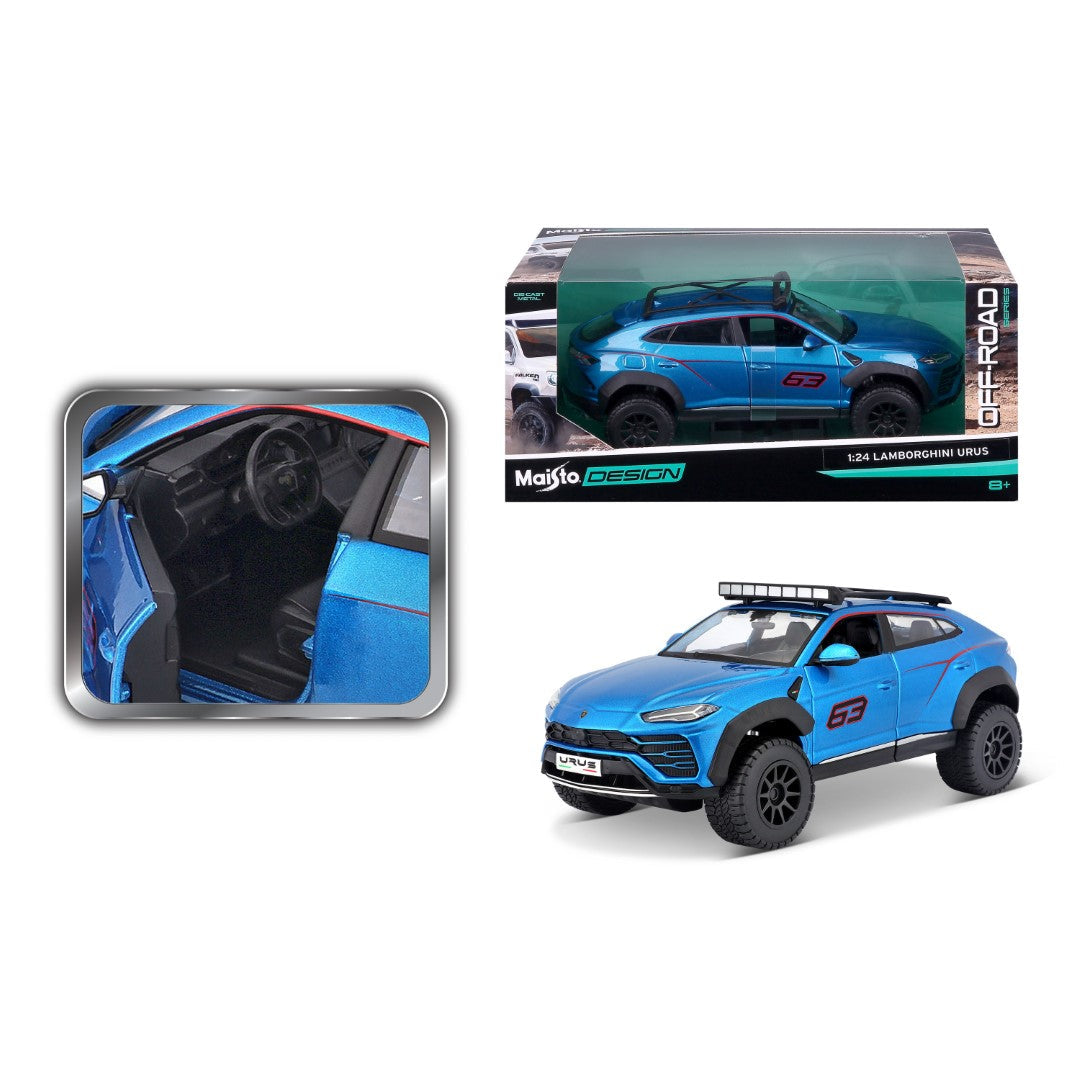 32533 Bburago Maisto Design - Lamborghini Urus, bleu - Échelle 1:24