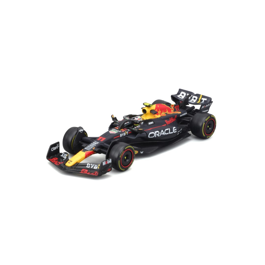 18-38083 Bburago Course F1 Red Bull Racing RB19 #11 Perez, avec casque - 1:43