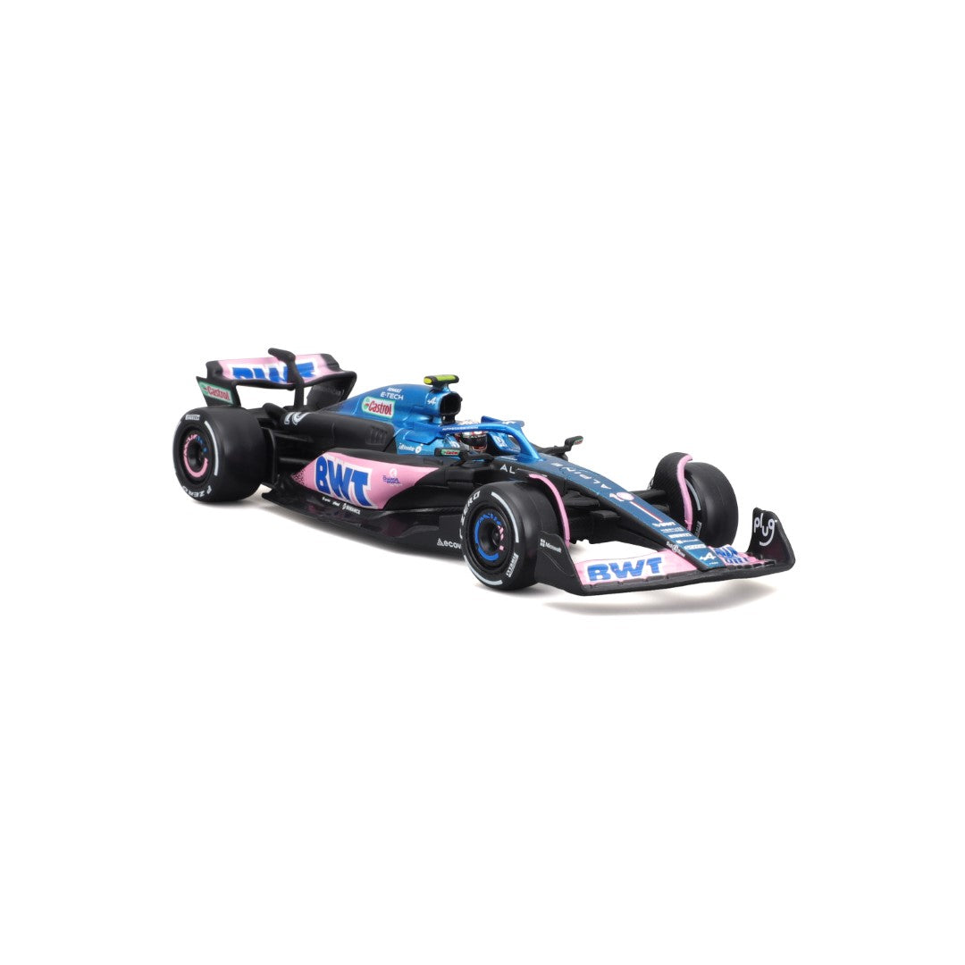 18-38073 Bburago Course - Équipe F1 BWT Alpine A523 #10 Gasly, avec casque - 1:43