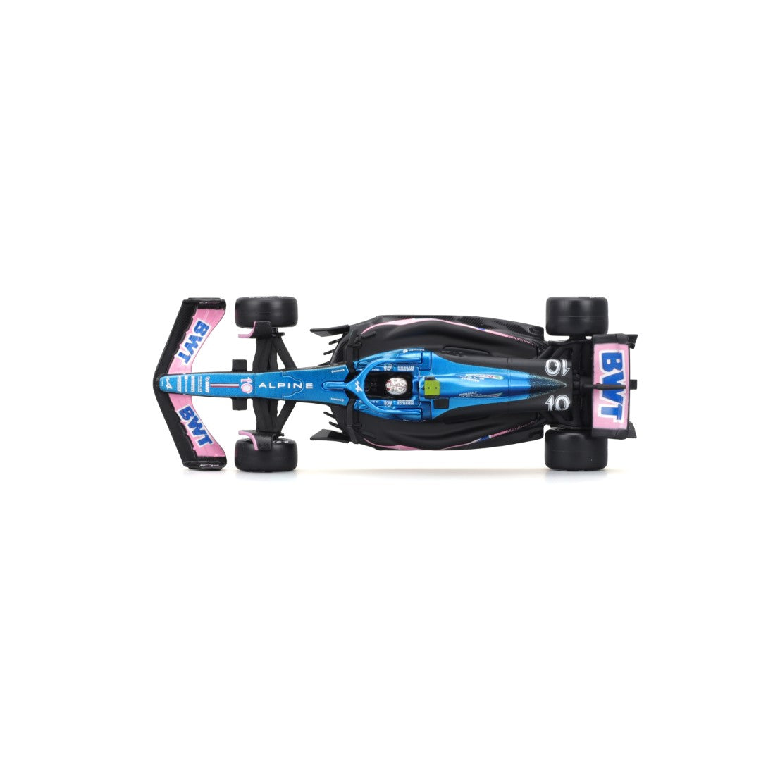 18-38073 Bburago Course - Équipe F1 BWT Alpine A523 #10 Gasly, avec casque - 1:43
