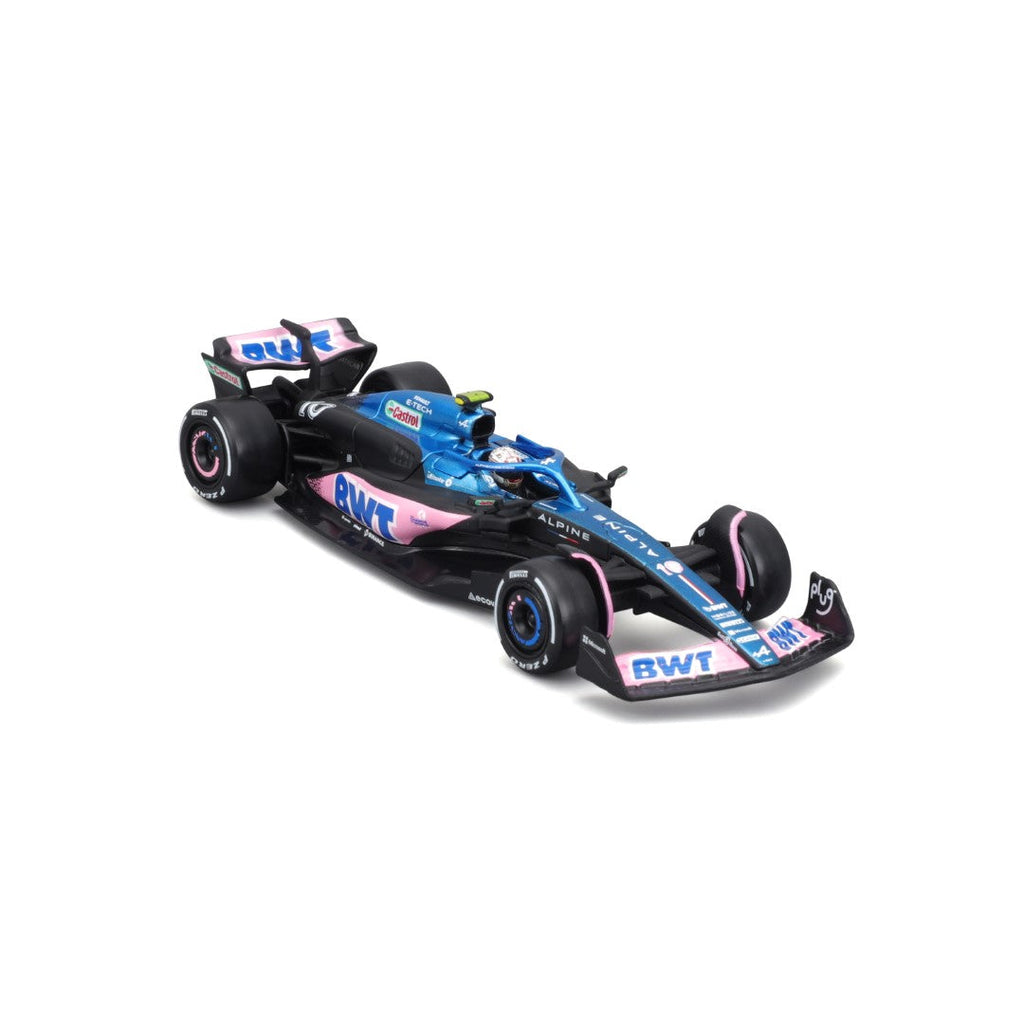 18-38073 Bburago Course - Équipe F1 BWT Alpine A523 #10 Gasly, avec casque - 1:43